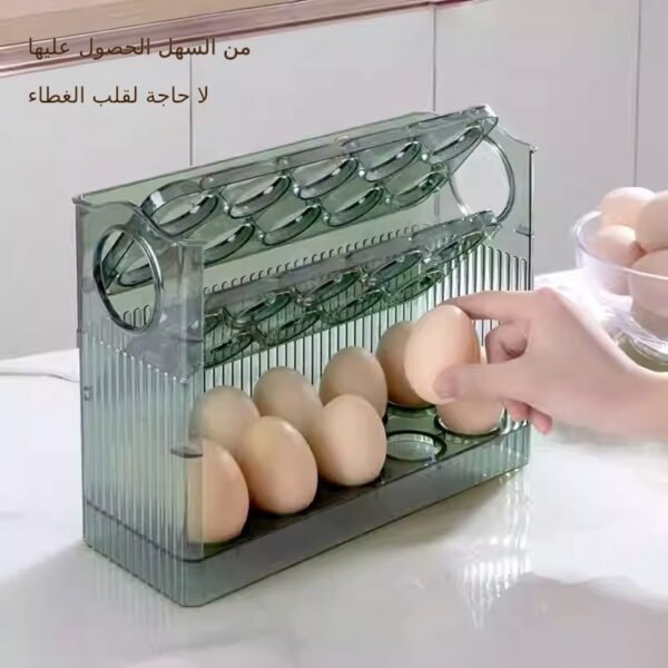 ⁦علبة تخزين البيض صندوق تخزين بيض كرتون بيض كرتون البيض القابل للطي (3 قطع)⁩ - الصورة ⁦2⁩